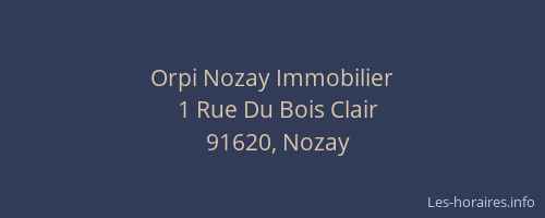 Orpi Nozay Immobilier