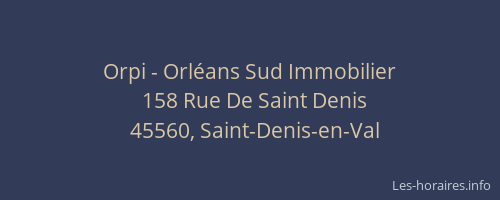 Orpi - Orl&eacute;ans Sud Immobilier