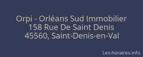 Orpi - Orléans Sud Immobilier