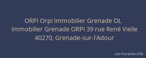ORPI Orpi Immobilier Grenade OL