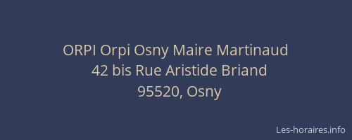 ORPI Orpi Osny Maire Martinaud