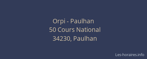 Orpi - Paulhan