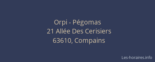Orpi - P&eacute;gomas