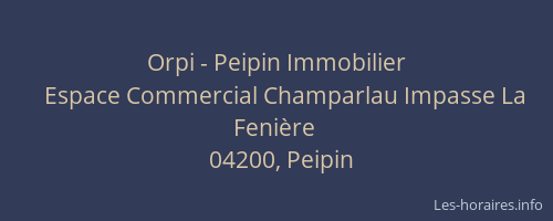 Orpi - Peipin Immobilier