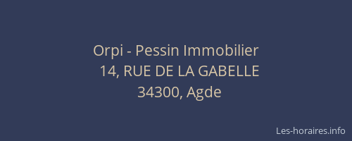 Orpi - Pessin Immobilier