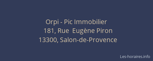 Orpi - Pic Immobilier