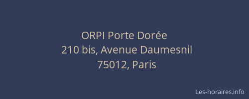 ORPI Porte Dorée