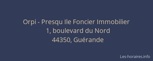 Orpi - Presqu Ile Foncier Immobilier