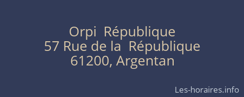 Orpi  République