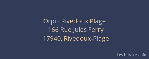 Orpi - Rivedoux Plage