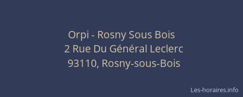 Orpi - Rosny Sous Bois