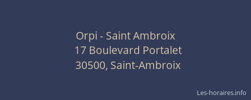 Orpi - Saint Ambroix