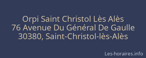 Orpi Saint Christol Lès Alès