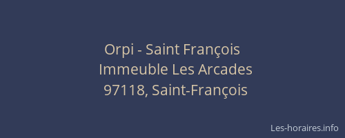 Orpi - Saint François