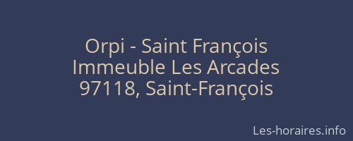 Orpi - Saint François