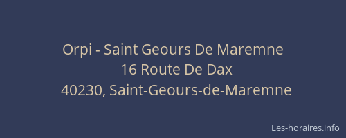 Orpi - Saint Geours De Maremne