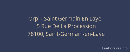 Orpi - Saint Germain En Laye
