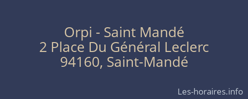 Orpi - Saint Mandé