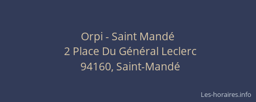 Orpi - Saint Mandé