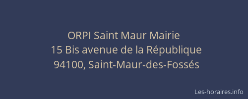 ORPI Saint Maur Mairie