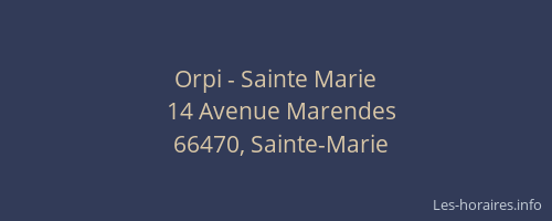 Orpi - Sainte Marie