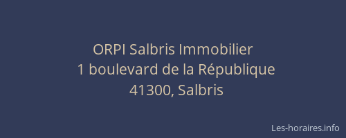 ORPI Salbris Immobilier