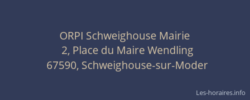 ORPI Schweighouse Mairie
