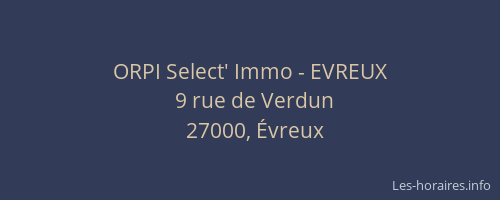 ORPI Select' Immo - EVREUX