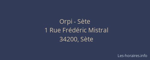 Orpi - Sète
