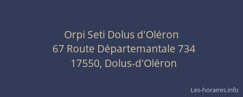 Orpi Seti Dolus d'Ol&eacute;ron