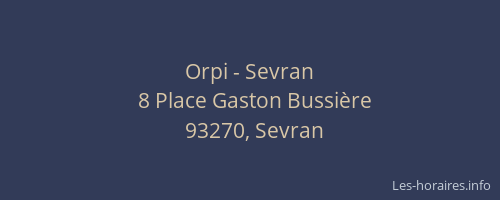 Orpi - Sevran
