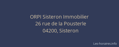 ORPI Sisteron Immobilier