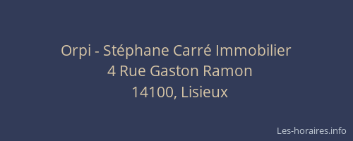 Orpi - St&eacute;phane Carr&eacute; Immobilier