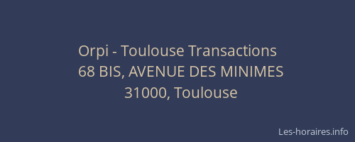 Orpi - Toulouse Transactions