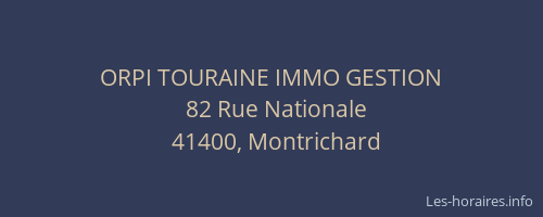 ORPI TOURAINE IMMO GESTION
