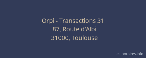Orpi - Transactions 31