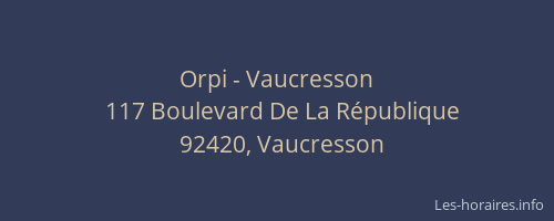 Orpi - Vaucresson