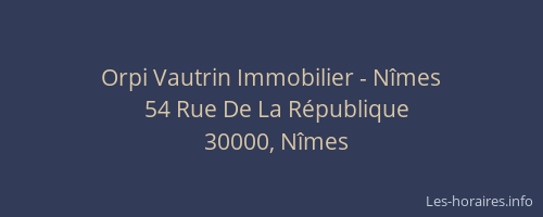 Orpi Vautrin Immobilier - Nîmes
