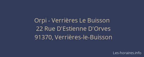 Orpi - Verrières Le Buisson
