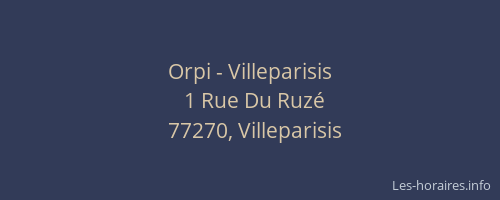 Orpi - Villeparisis