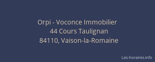Orpi - Voconce Immobilier