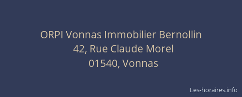 ORPI Vonnas Immobilier Bernollin