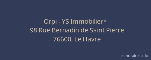 Orpi - YS Immobilier*