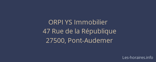 ORPI YS Immobilier