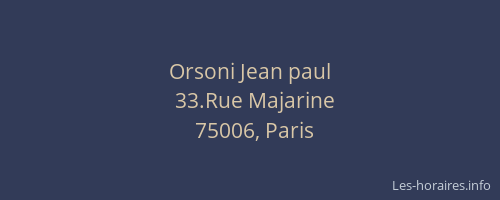 Orsoni Jean paul