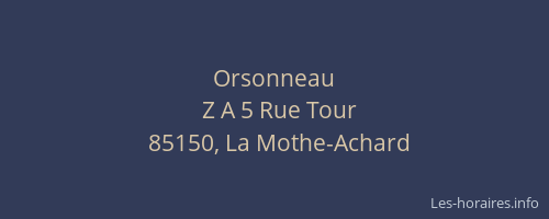 Orsonneau