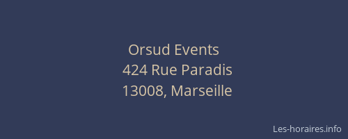 Orsud Events
