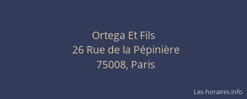 Ortega Et Fils