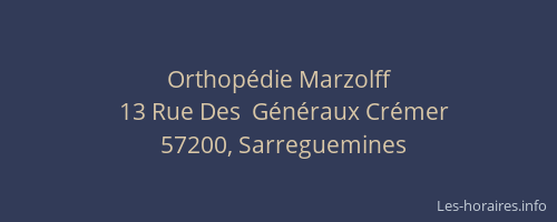 Orthopédie Marzolff
