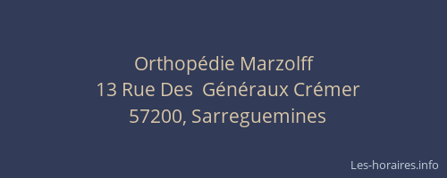 Orthop&eacute;die Marzolff